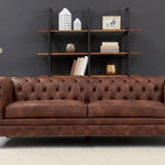 Euro Bonded Leather Chesterfield  3 Seater Sofa - Figure  It Out Furniture