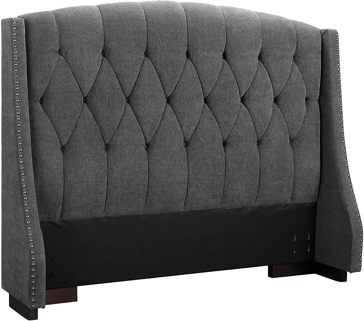 Modern Tufted Wingback Headboard - Queen - Ivory - Figure  It Out Furniture