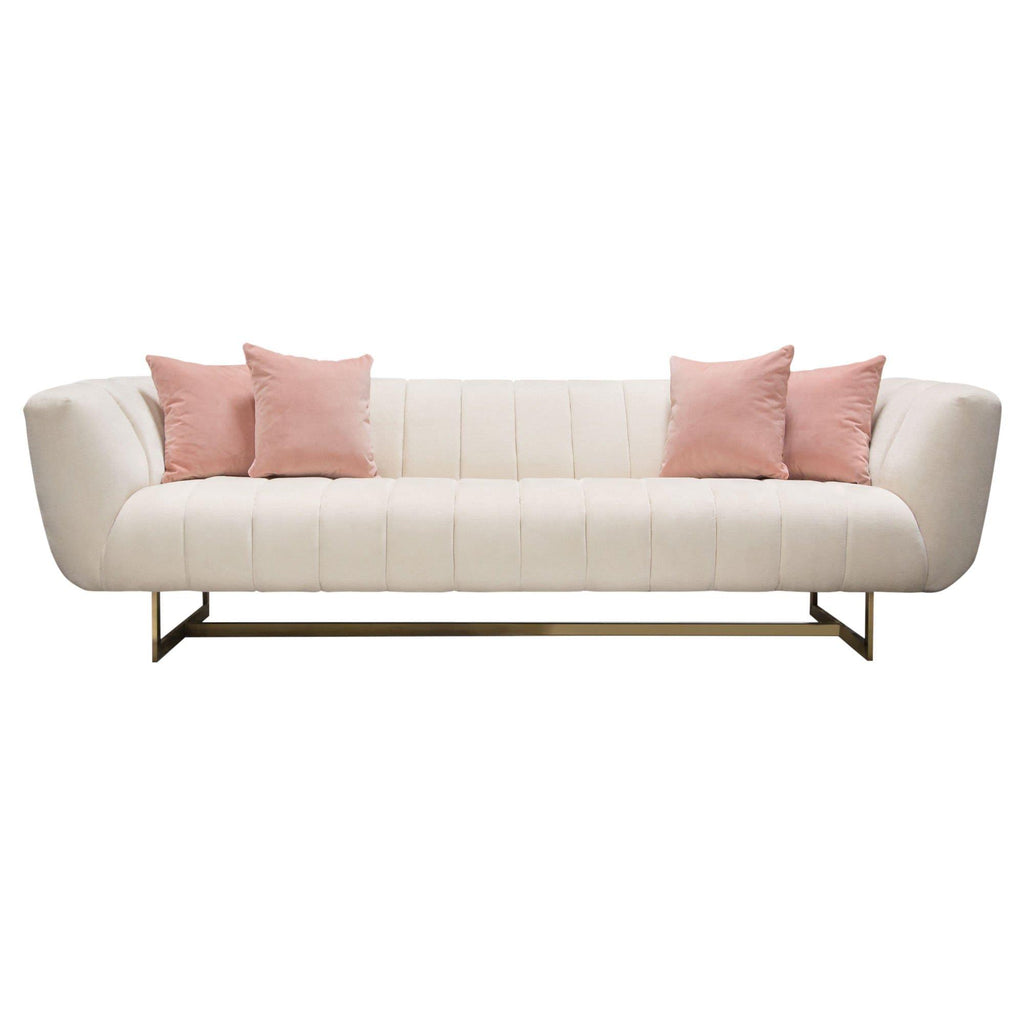 Bozza Venus Cream Velvet Sofa - Cream Figure It Out - Figure  It Out Furniture